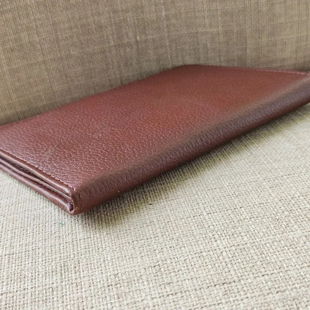 Travel Wallet Passport Holder Brown Genuine Leather Card Holder Purse Handmade